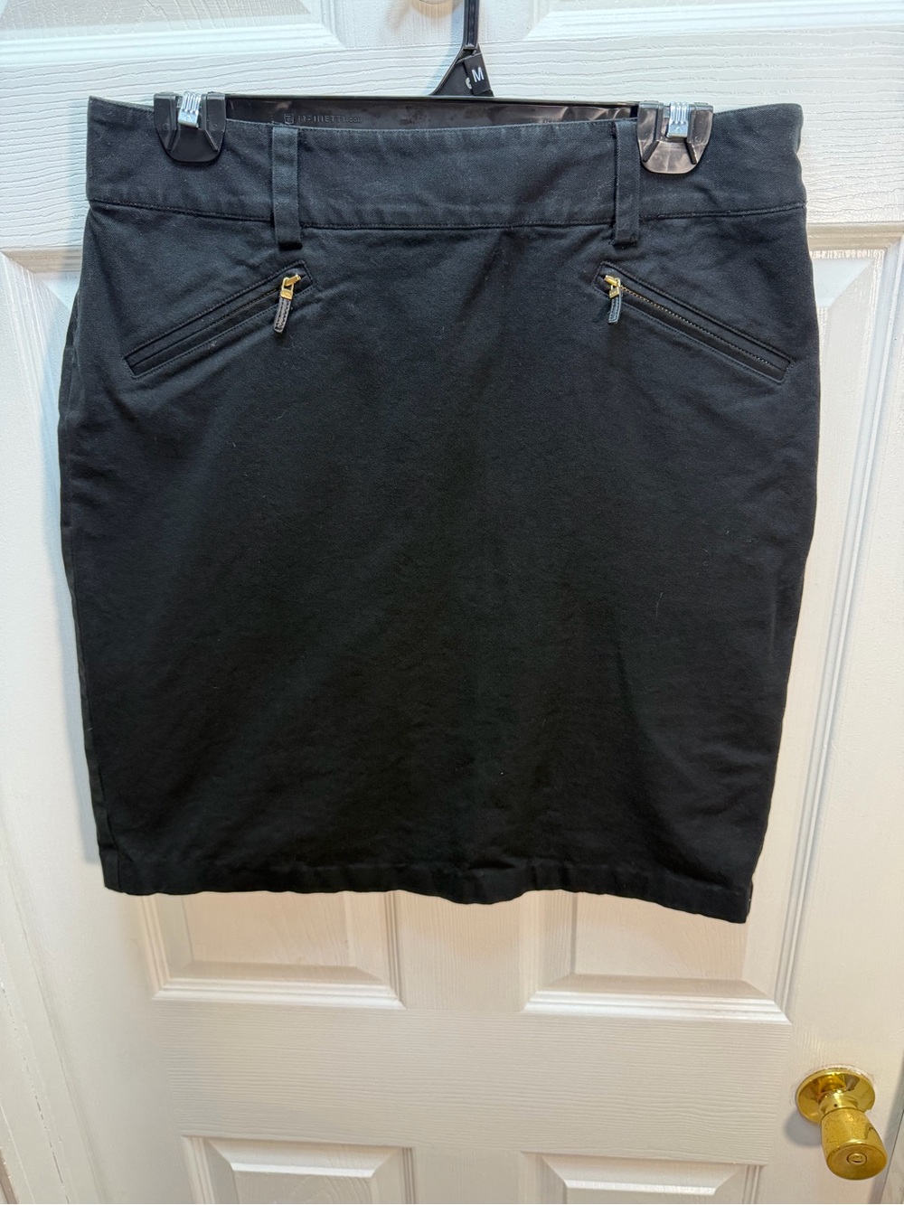 Lauren Ralph Lauren Black Pencil Skirt with Zip Accents